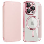 Husă flip Techsuit SmartMag Book iPhone 16 Pro – Roz – imagine 6