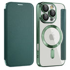 Husă flip Techsuit SmartMag Book iPhone 16 Pro – Verde – imagine 10