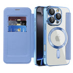 Husă flip Techsuit SmartMag Book iPhone 16 Pro – Albastru deschis – imagine 11