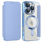 Husă flip Techsuit SmartMag Book iPhone 16 Pro Max – Albastru deschis – imagine 8