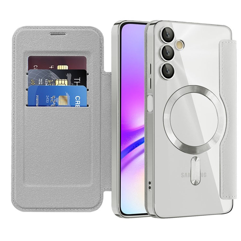 Husă flip Techsuit SmartMag Book Galaxy A05s – Gri – imagine 1