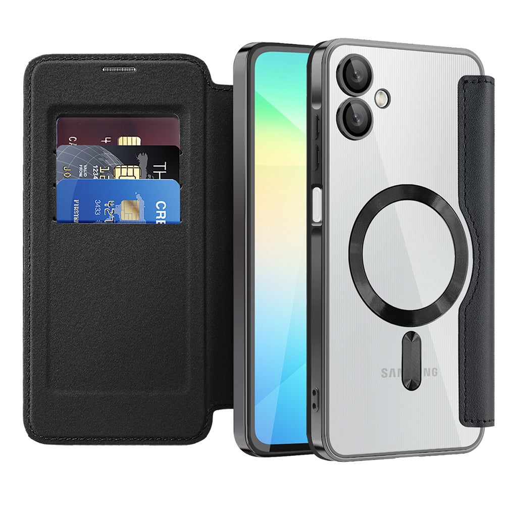 Husă flip Techsuit SmartMag Book Galaxy A06 – Negru – imagine 1