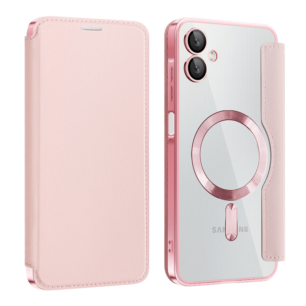 Husă flip Techsuit SmartMag Book Galaxy A06 – Roz – imagine 2
