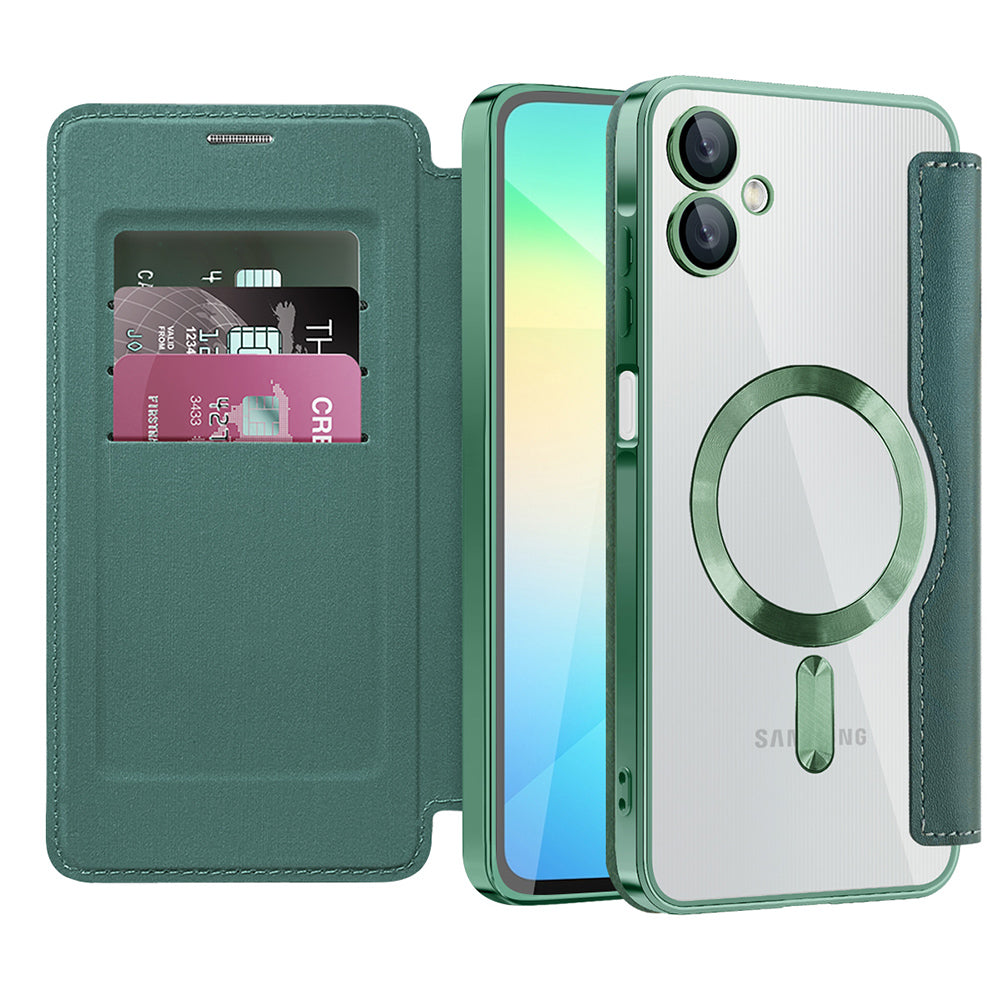 Husă flip Techsuit SmartMag Book Galaxy A06 – Verde – imagine 9