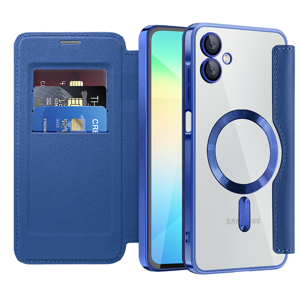 Husă flip Techsuit SmartMag Book Galaxy A06 – Albastru – imagine 3