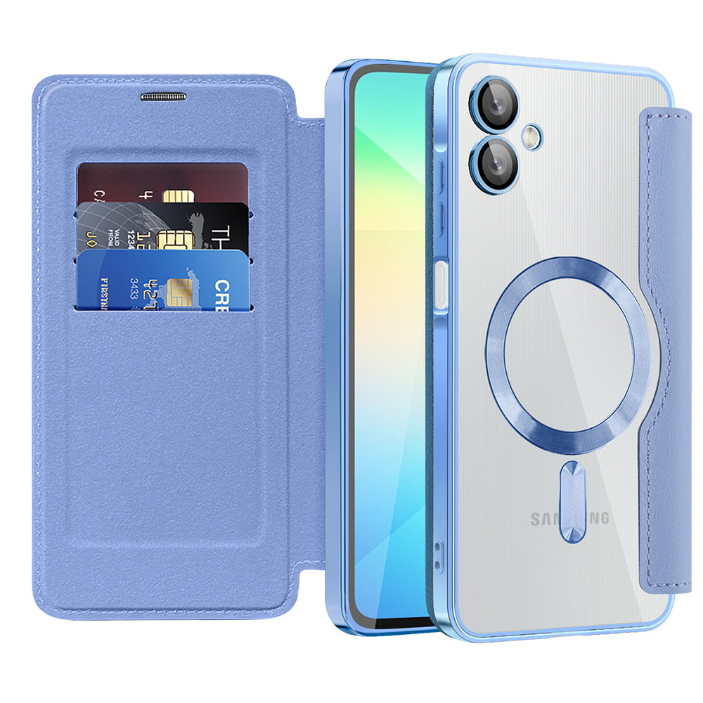 Husă flip Techsuit SmartMag Book Galaxy A06 – Albastru deschis – imagine 11