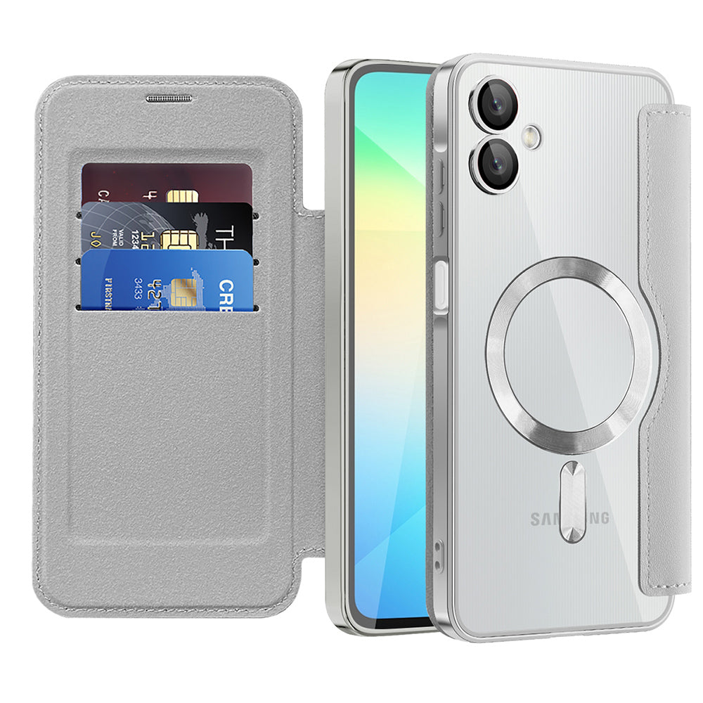 Husă flip Techsuit SmartMag Book Galaxy A06 – Gri – imagine 5