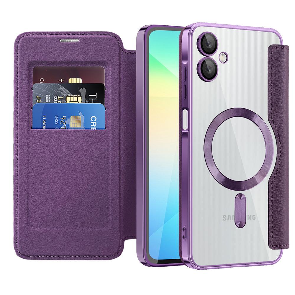 Husă flip Techsuit SmartMag Book Galaxy A06 – Mov – imagine 3