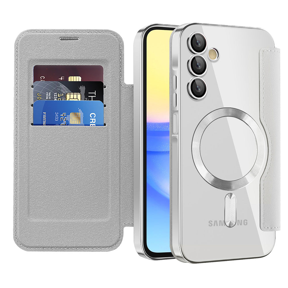 Husă flip Techsuit SmartMag Book Galaxy A15 / A15 5G – Gri – imagine 1