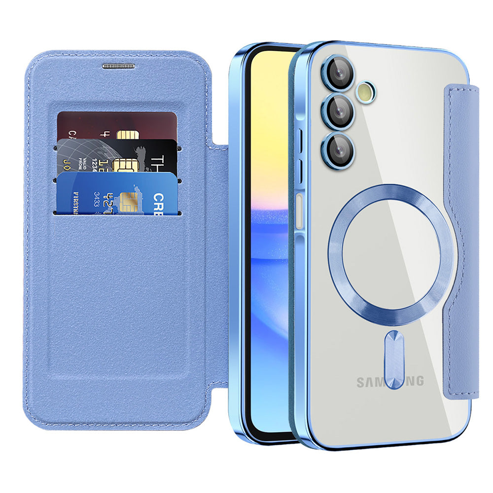 Husă flip Techsuit SmartMag Book Galaxy A15 / A15 5G – Albastru deschis – imagine 11