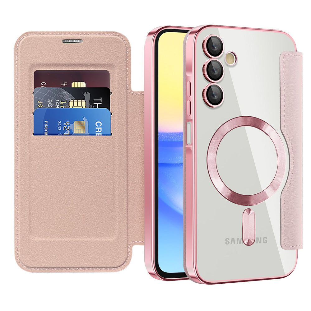 Husă flip Techsuit SmartMag Book Galaxy A15 / A15 5G – Roz – imagine 3