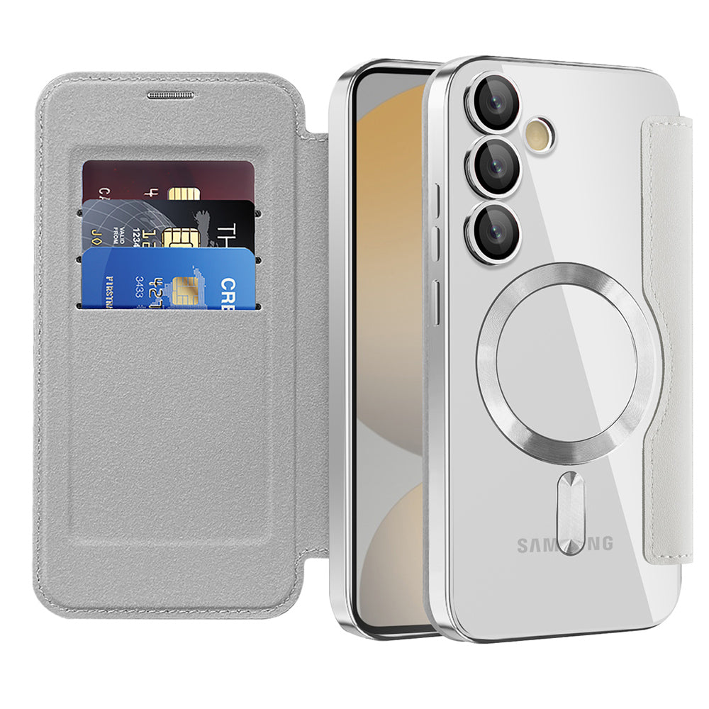 Husă flip Techsuit SmartMag Book Galaxy S24 FE – Gri – imagine 5