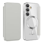 Husă flip Techsuit SmartMag Book Galaxy S23 FE – Gri – imagine 12