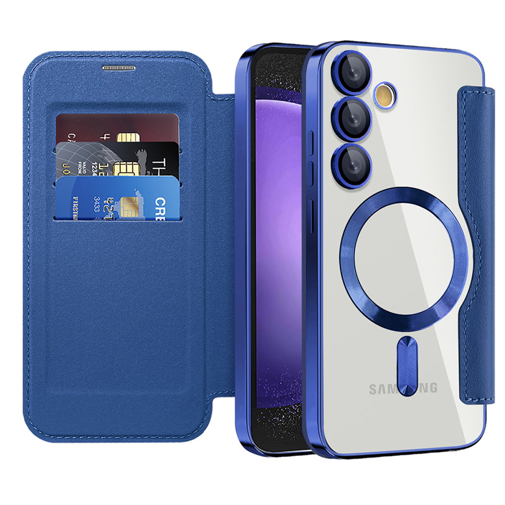 Husă flip Techsuit SmartMag Book Galaxy S23 FE – Albastru – imagine 3