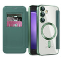 Husă flip Techsuit SmartMag Book Galaxy S23 FE – Verde – imagine 1