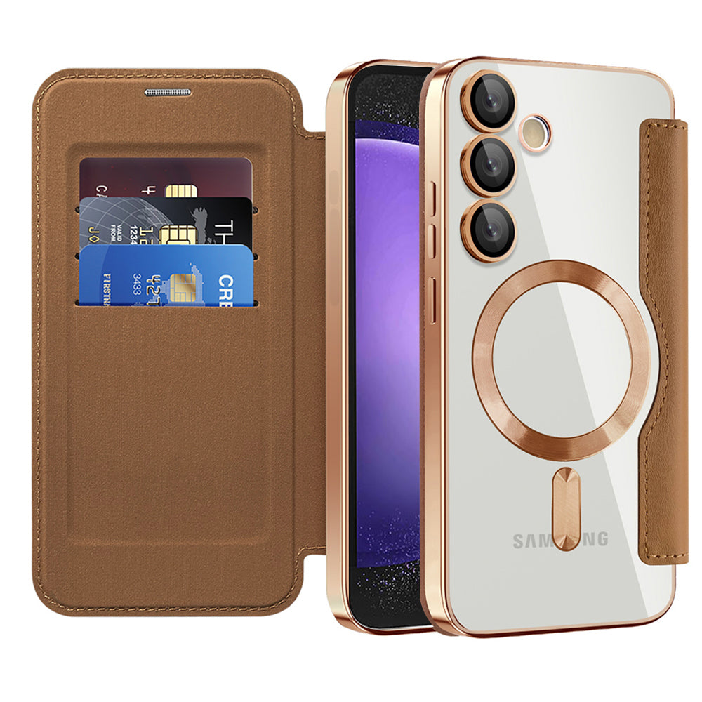 Husă flip Techsuit SmartMag Book Galaxy S23 FE – Maro – imagine 9