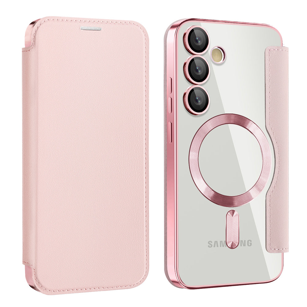 Husă flip Techsuit SmartMag Book Galaxy S23 FE – Roz – imagine 8