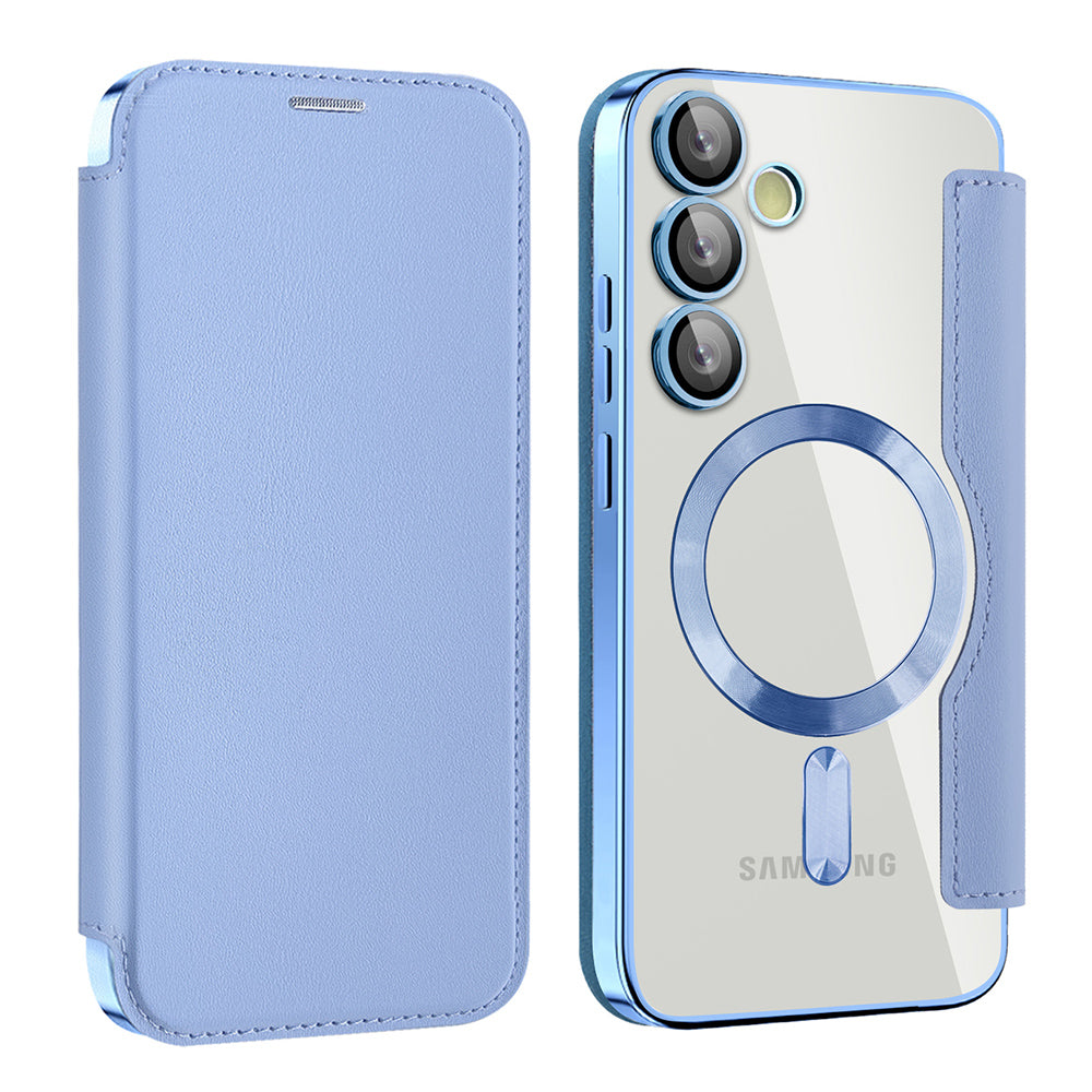 Husă flip Techsuit SmartMag Book Galaxy S23 – Albastru deschis – imagine 6
