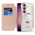 Husă flip Techsuit SmartMag Book Galaxy S23+ – Roz – imagine 1