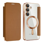 Husă flip Techsuit SmartMag Book Galaxy S23+ – Maro – imagine 4