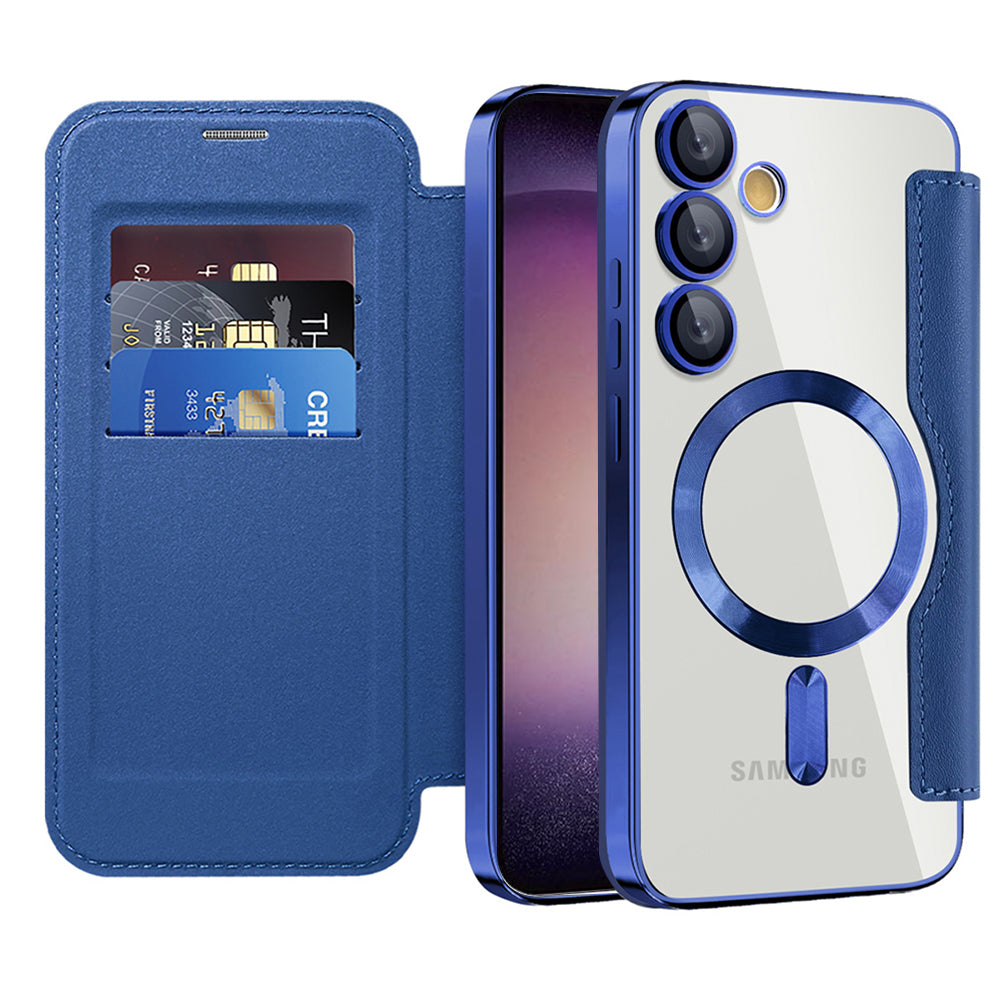 Husă flip Techsuit SmartMag Book Galaxy S23+ – Albastru – imagine 11