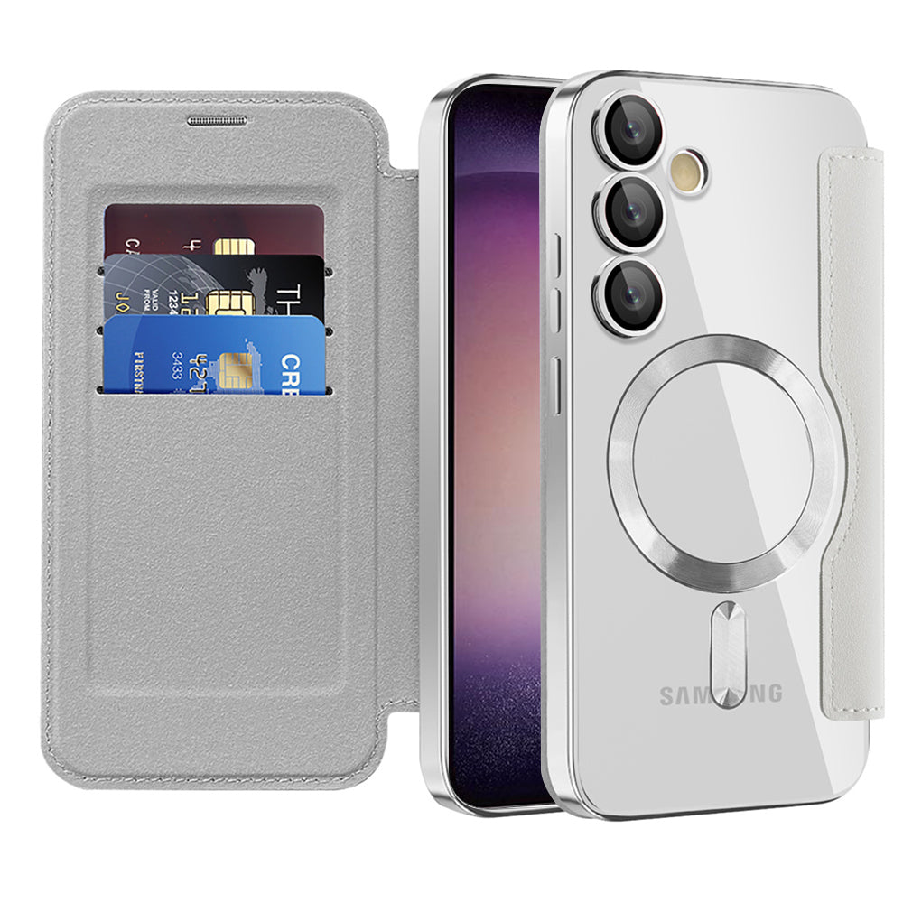 Husă flip Techsuit SmartMag Book Galaxy S23+ – Gri – imagine 7