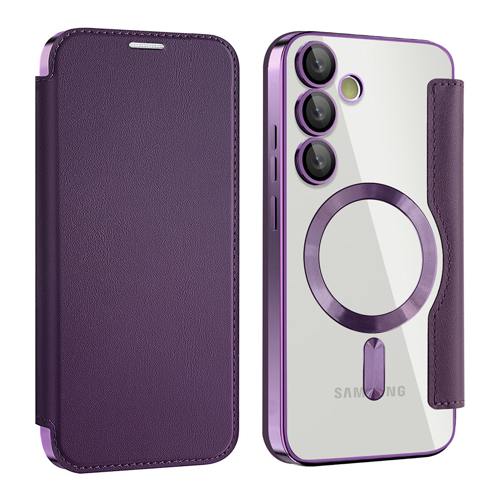 Husă flip Techsuit SmartMag Book Galaxy S23+ – Mov – imagine 10