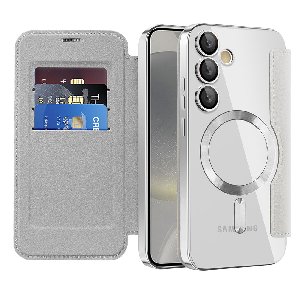 Husă flip Techsuit SmartMag Book Galaxy S24 – Gri – imagine 3