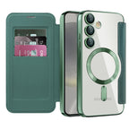 Husă flip Techsuit SmartMag Book Galaxy S24 – Verde – imagine 7