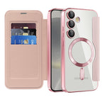 Husă flip Techsuit SmartMag Book Galaxy S24+ – Roz – imagine 1