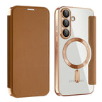 Husă flip Techsuit SmartMag Book Galaxy S25 Plus – Maro – imagine 2