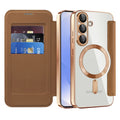 Husă flip Techsuit SmartMag Book Galaxy S25 Plus – Maro – imagine 1