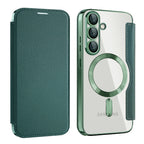 Husă flip Techsuit SmartMag Book Galaxy S25 Plus – Verde – imagine 4