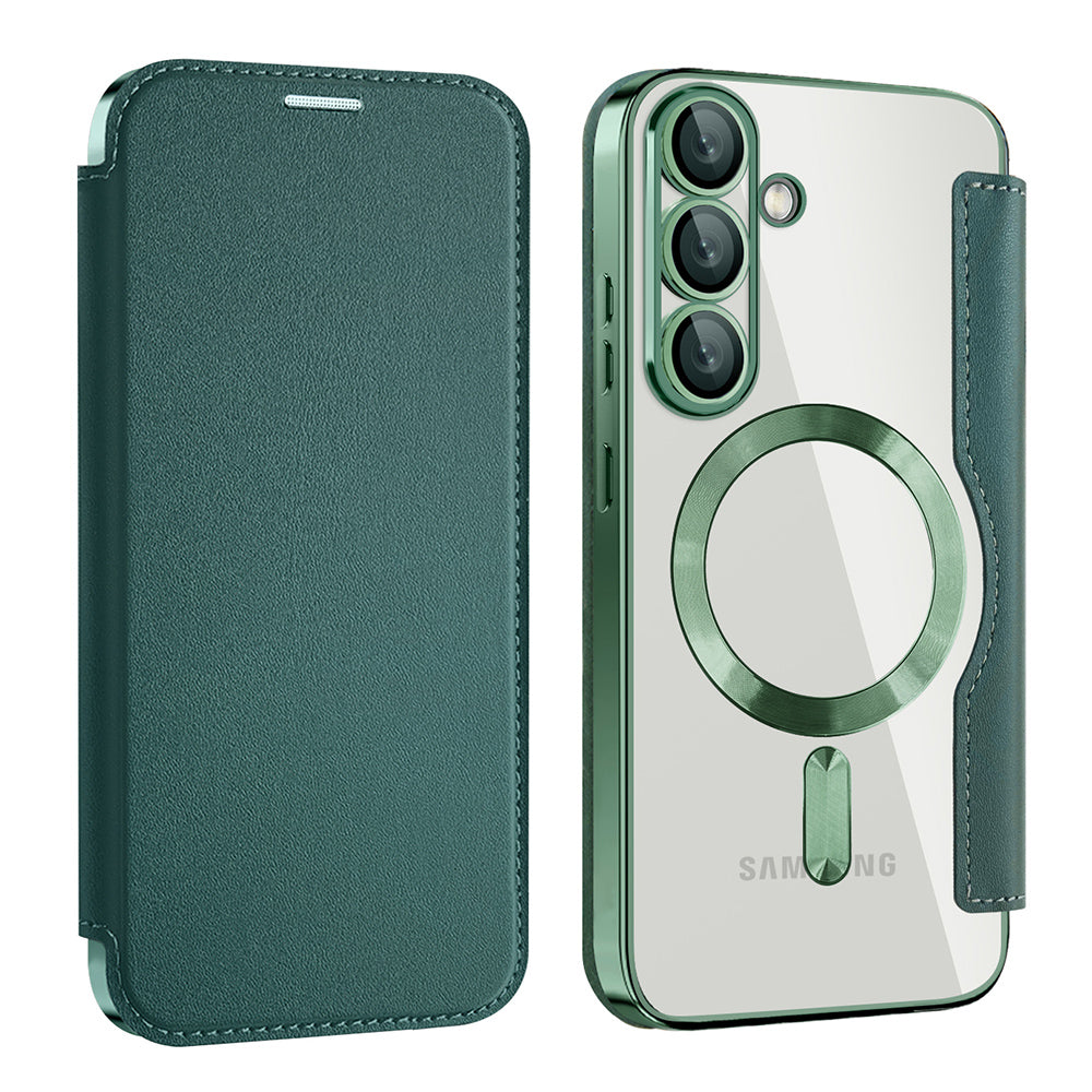 Husă flip Techsuit SmartMag Book Galaxy S25 Plus – Verde – imagine 4