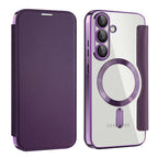 Husă flip Techsuit SmartMag Book Galaxy S25 Plus – Mov – imagine 6