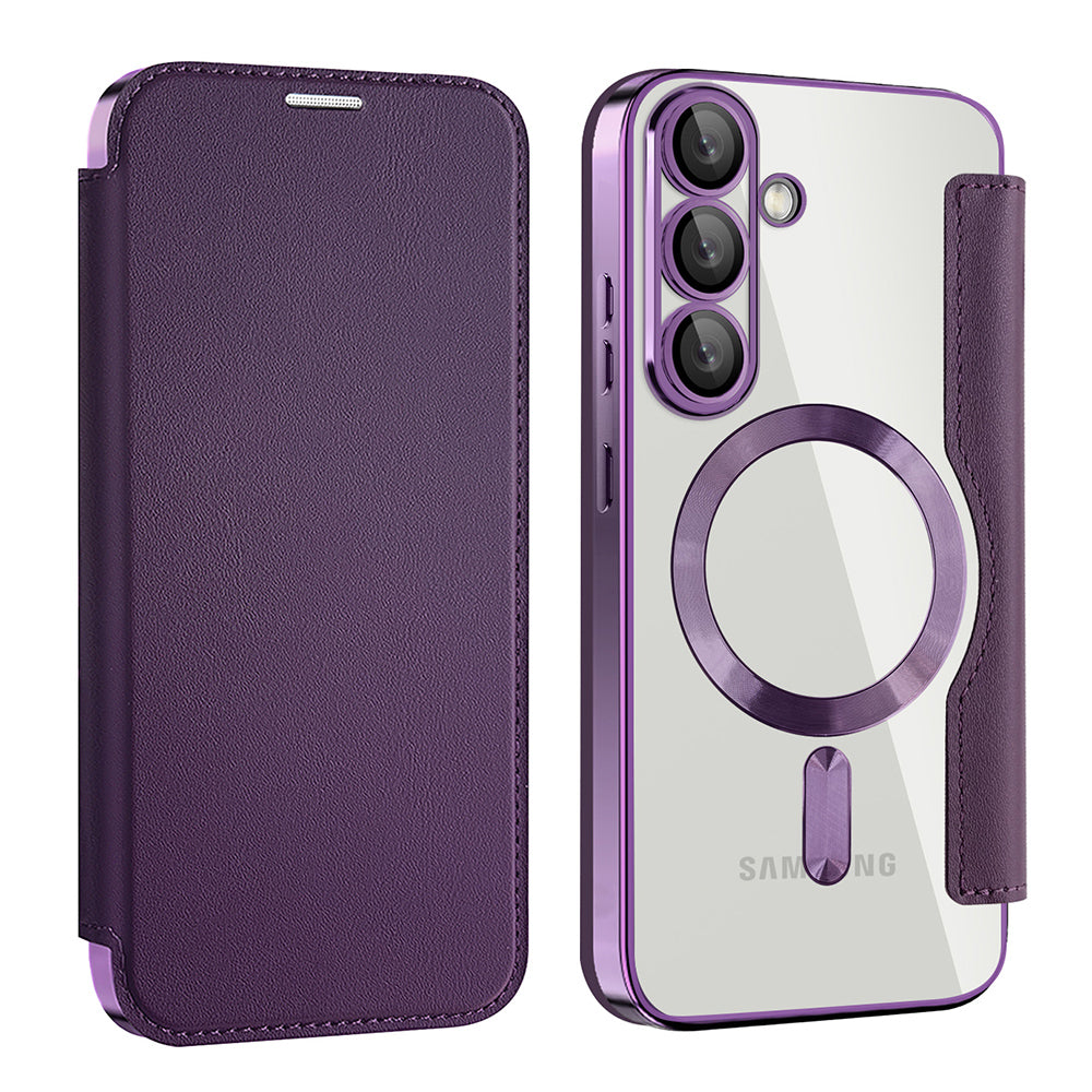 Husă flip Techsuit SmartMag Book Galaxy S25 Plus – Mov – imagine 6