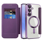 Husă flip Techsuit SmartMag Book Galaxy S25 Plus – Mov – imagine 5