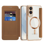 Husă flip Techsuit SmartMag Book Galaxy S25 Edge – Maro – imagine 1