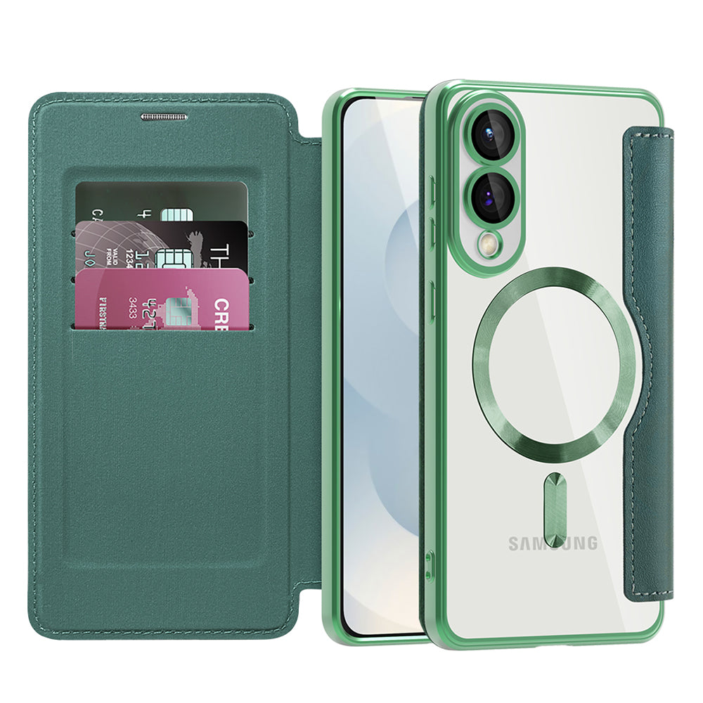 Husă flip Techsuit SmartMag Book Galaxy S25 Edge – Verde – imagine 3