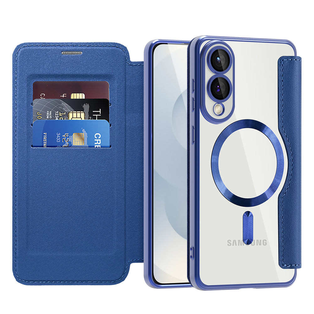 Husă flip Techsuit SmartMag Book Galaxy S25 Edge – Albastru – imagine 5