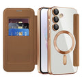 Husă flip Techsuit SmartMag Book Galaxy A35 5G – Maro – imagine 1