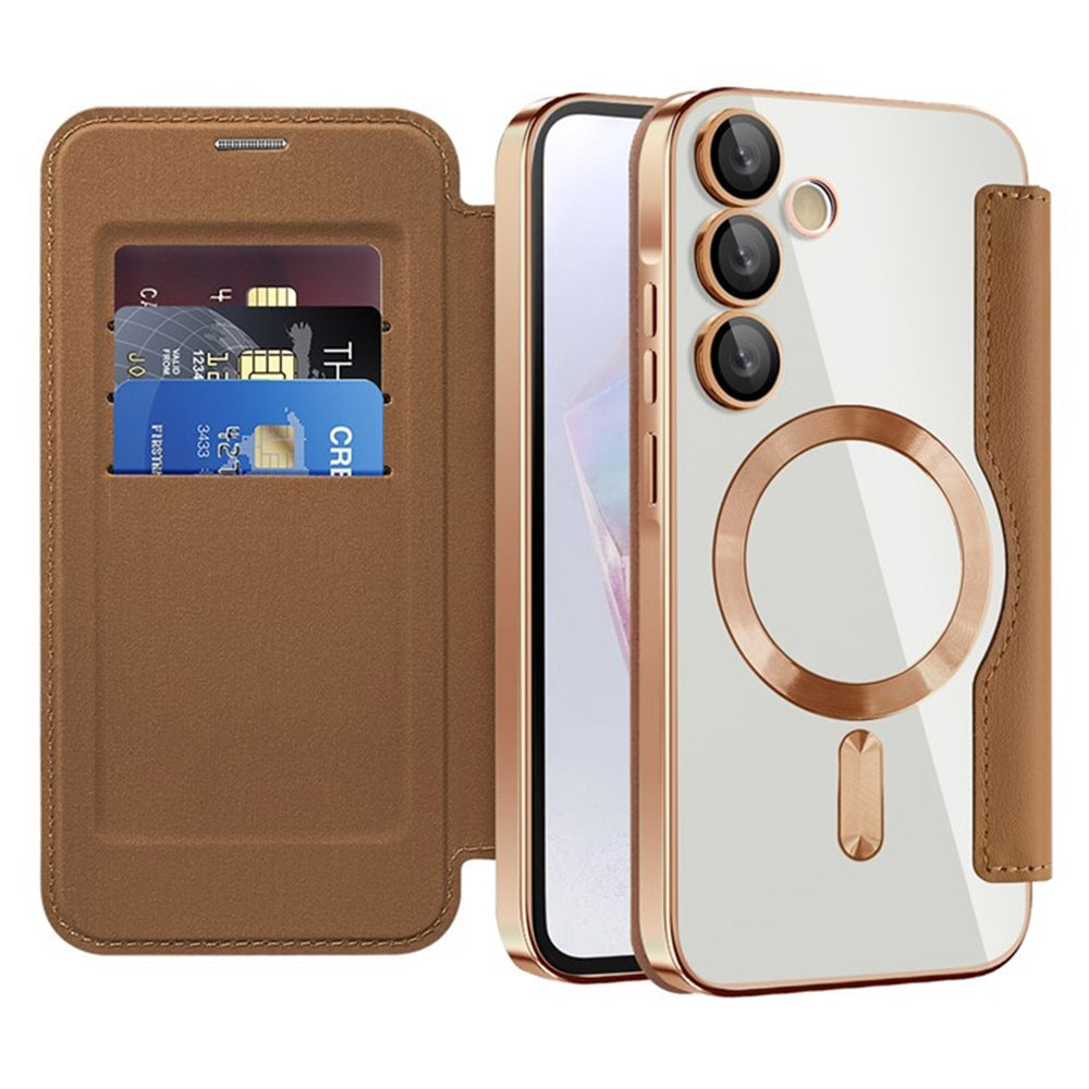 Husă flip Techsuit SmartMag Book Galaxy A35 5G – Maro – imagine 1