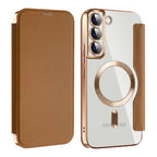 Husă flip Techsuit SmartMag Book Galaxy S22+ – Maro – imagine 7
