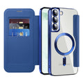 Husă flip Techsuit SmartMag Book Galaxy S22+ – Albastru – imagine 1