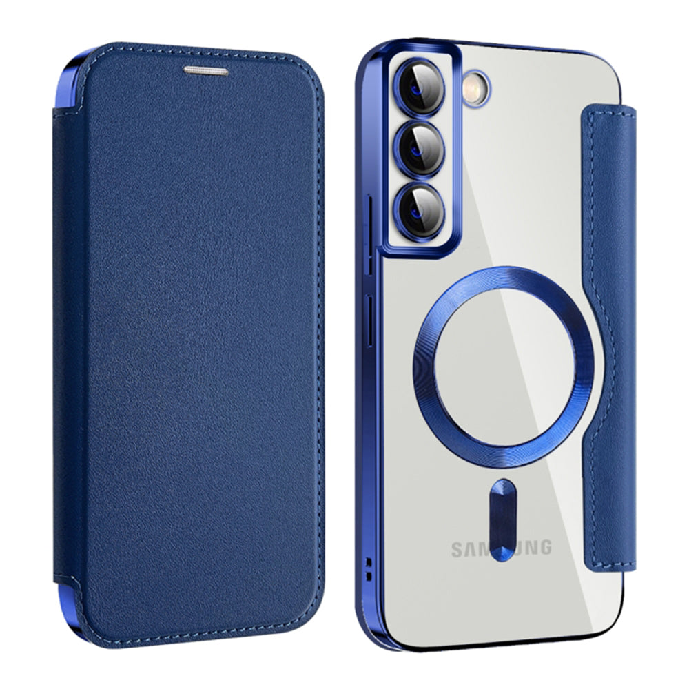 Husă flip Techsuit SmartMag Book Galaxy S22+ – Albastru – imagine 2