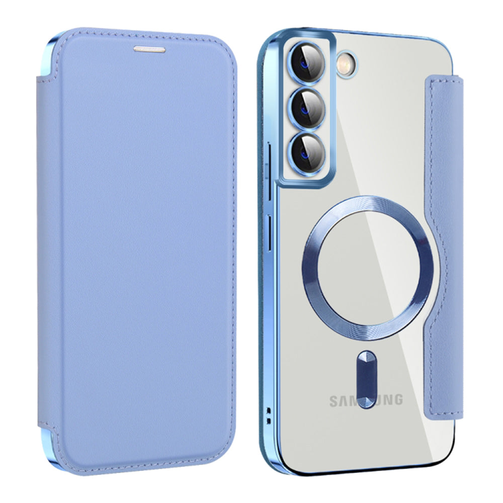 Husă flip Techsuit SmartMag Book Galaxy S22+ – Albastru deschis – imagine 9