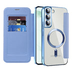 Husă flip Techsuit SmartMag Book Galaxy S22+ – Albastru deschis – imagine 8