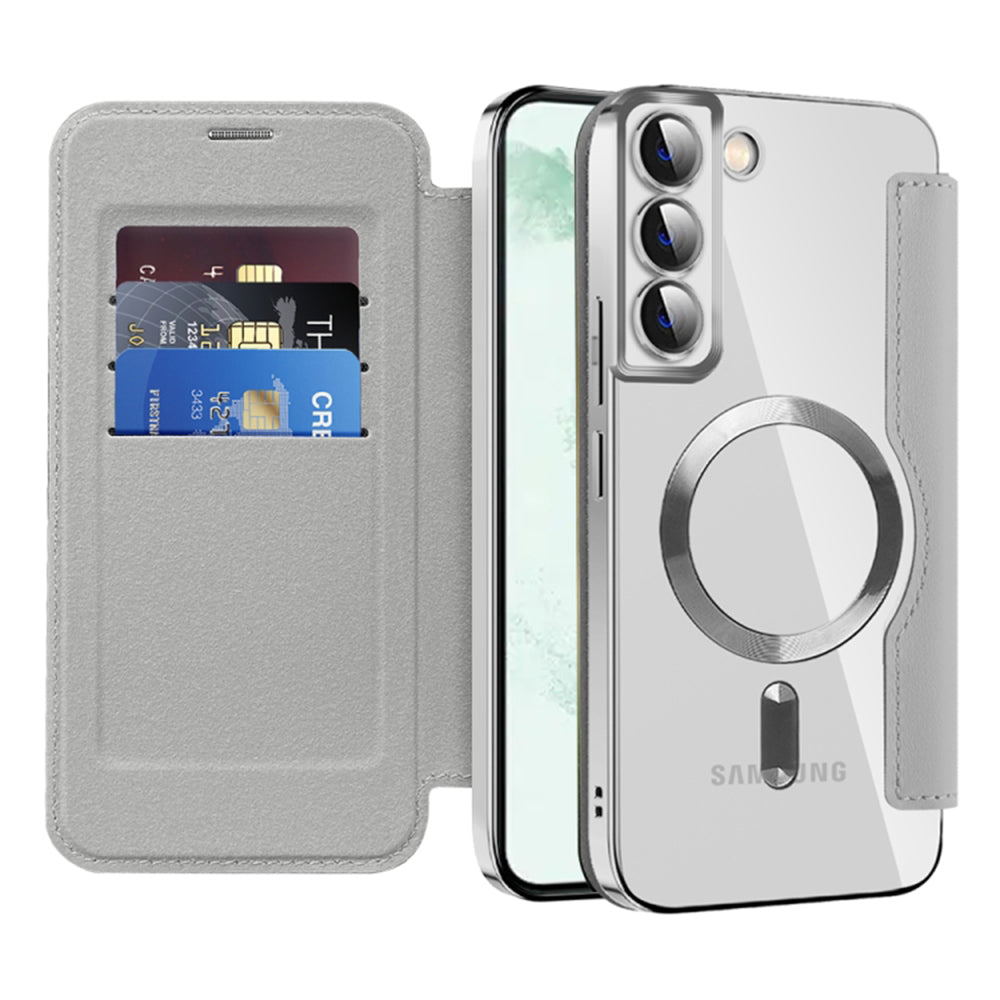 Husă flip Techsuit SmartMag Book Galaxy S22+ – Gri – imagine 4