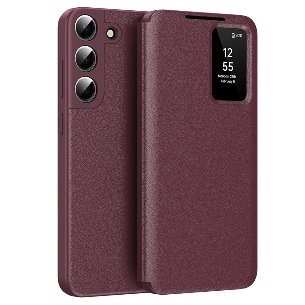Husă flip Techsuit SmartView Galaxy S22 – Roșu – imagine 5