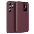 Husă flip Techsuit SmartView Galaxy S22 Ultra – Roșu – imagine 1
